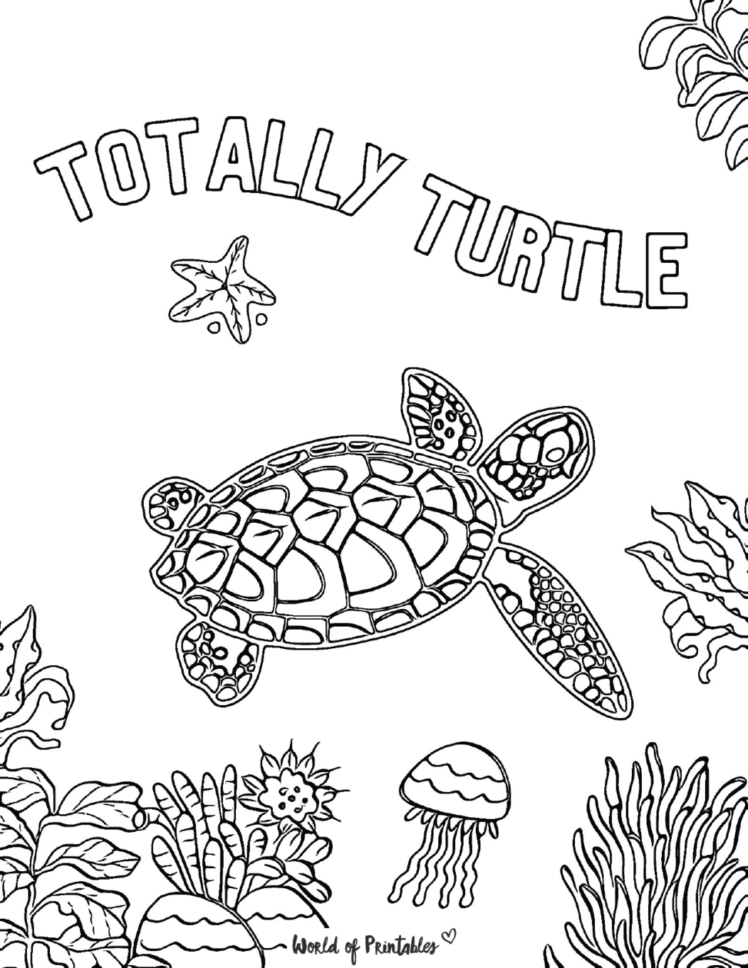 Turtle Coloring Pages - World of Printables