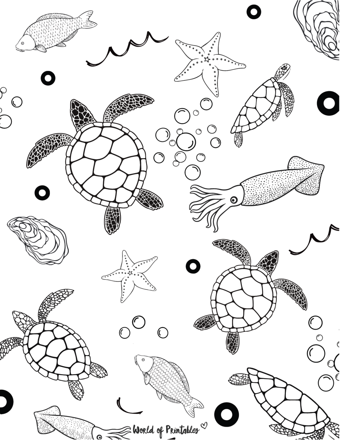 Turtle Coloring Pages - World of Printables
