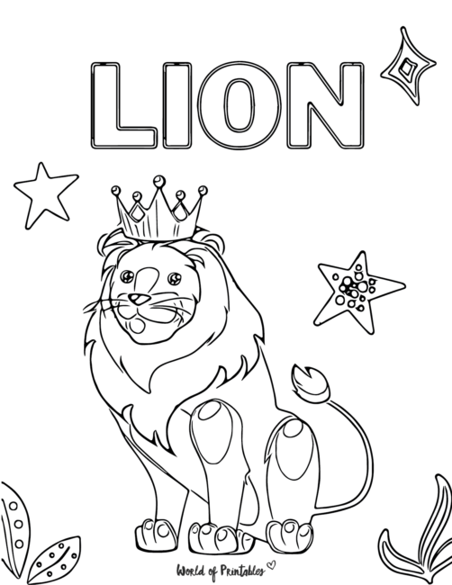 Cute Lion Printable