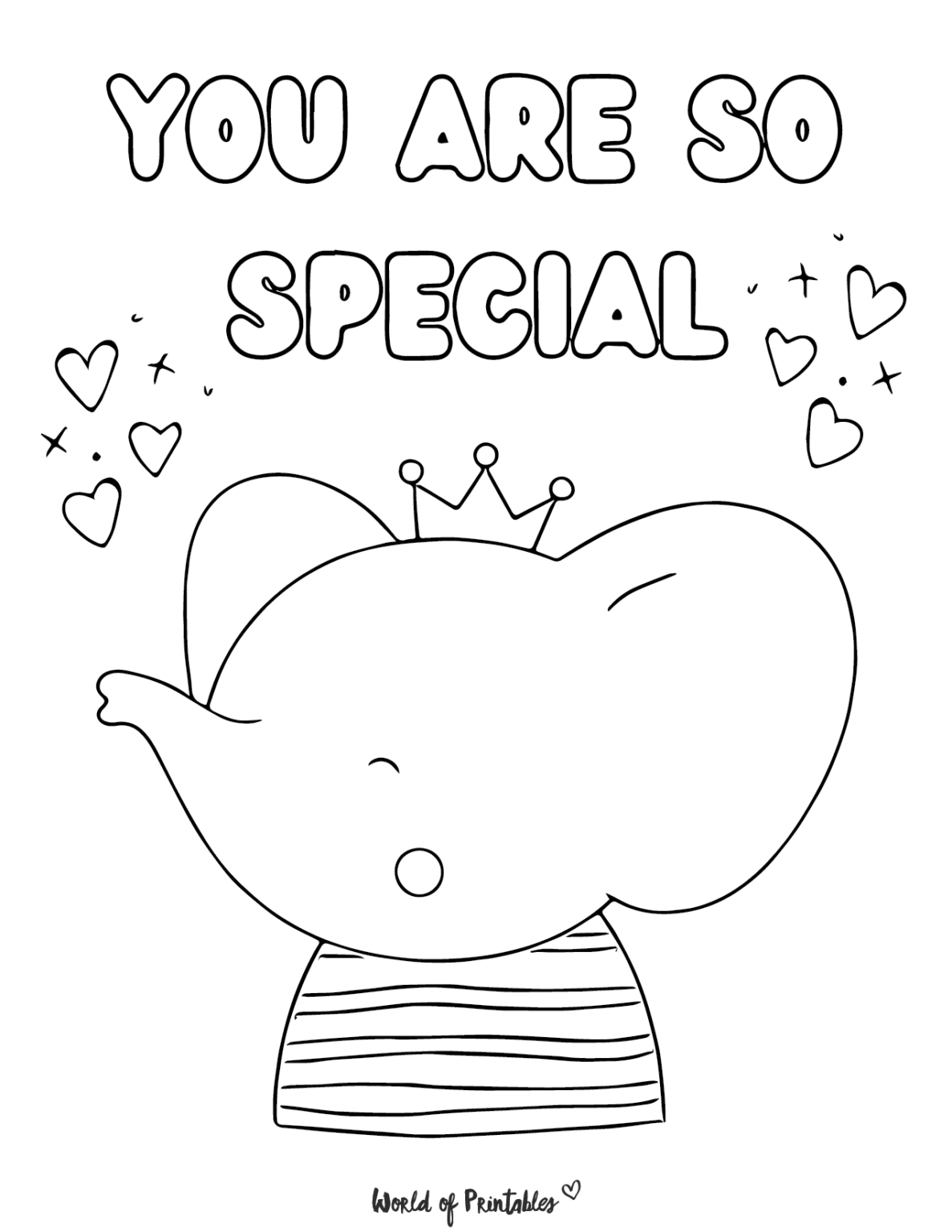 Elephant Coloring Pages - World of Printables