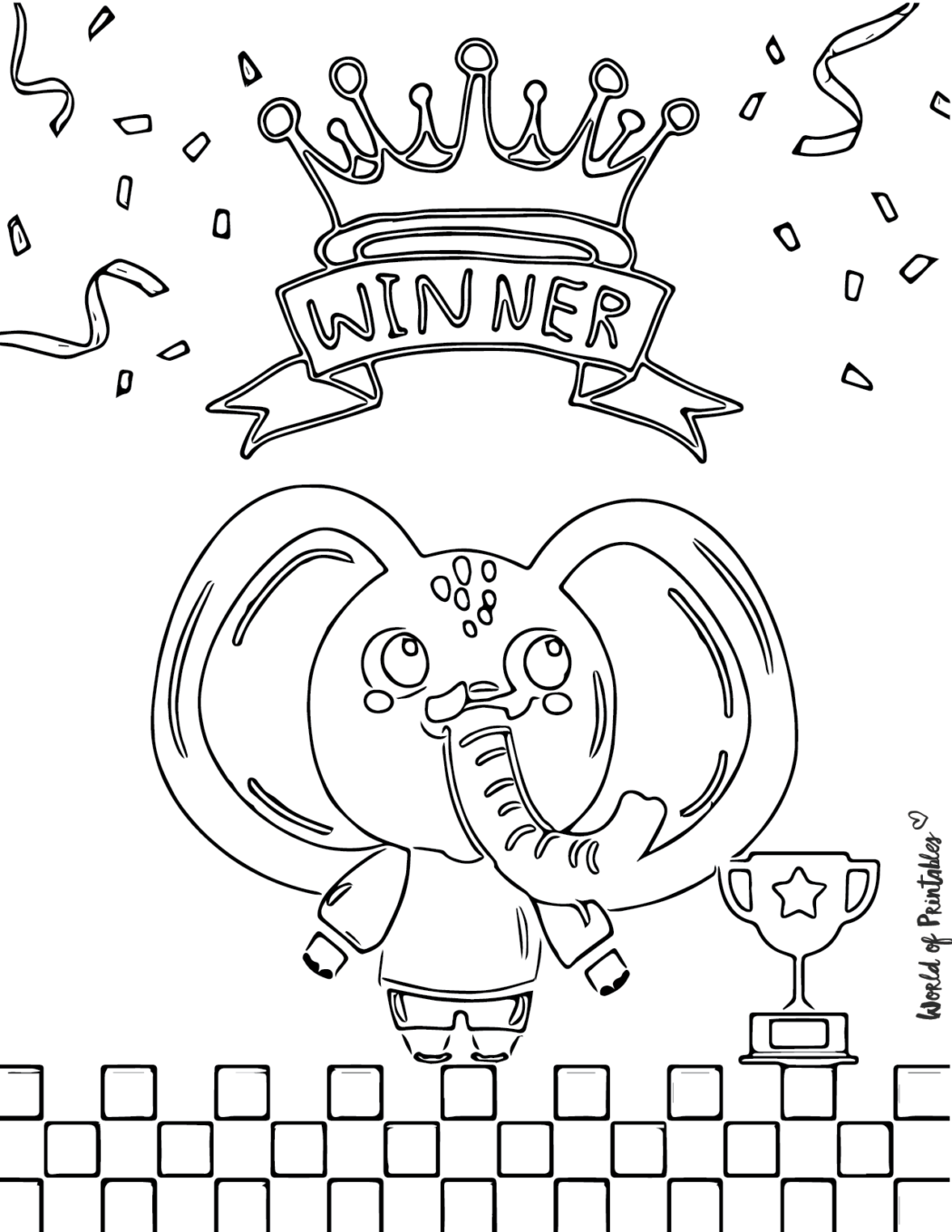 Elephant Coloring Pages - World of Printables