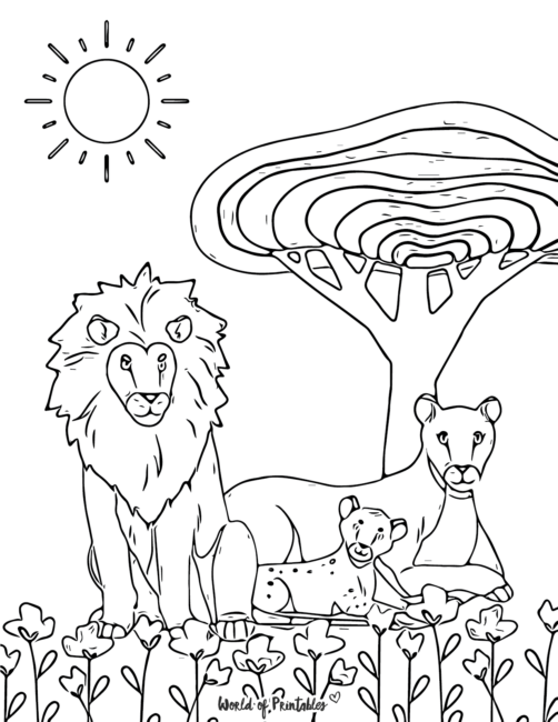 Free Printable Lion Coloring Pages