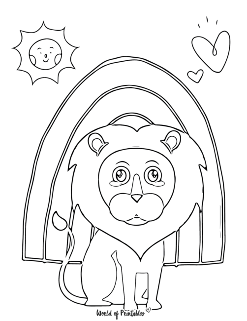 Lion Printable Coloring Pages