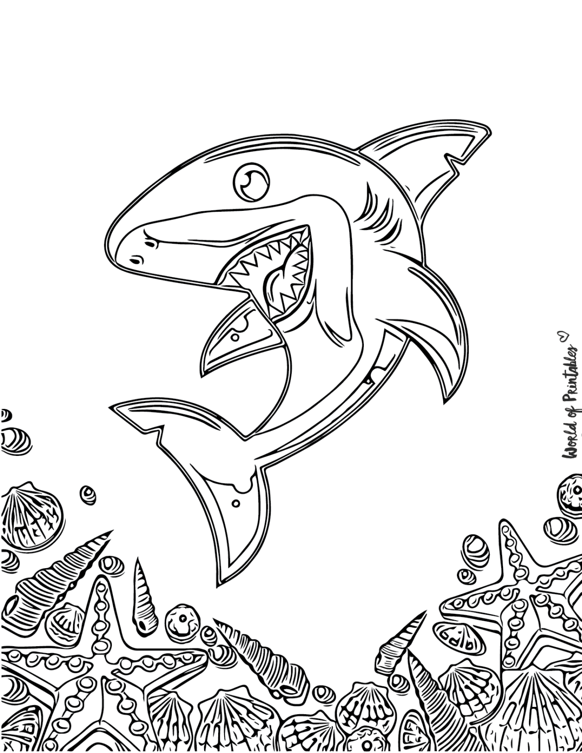 Shark Coloring Pages - World of Printables
