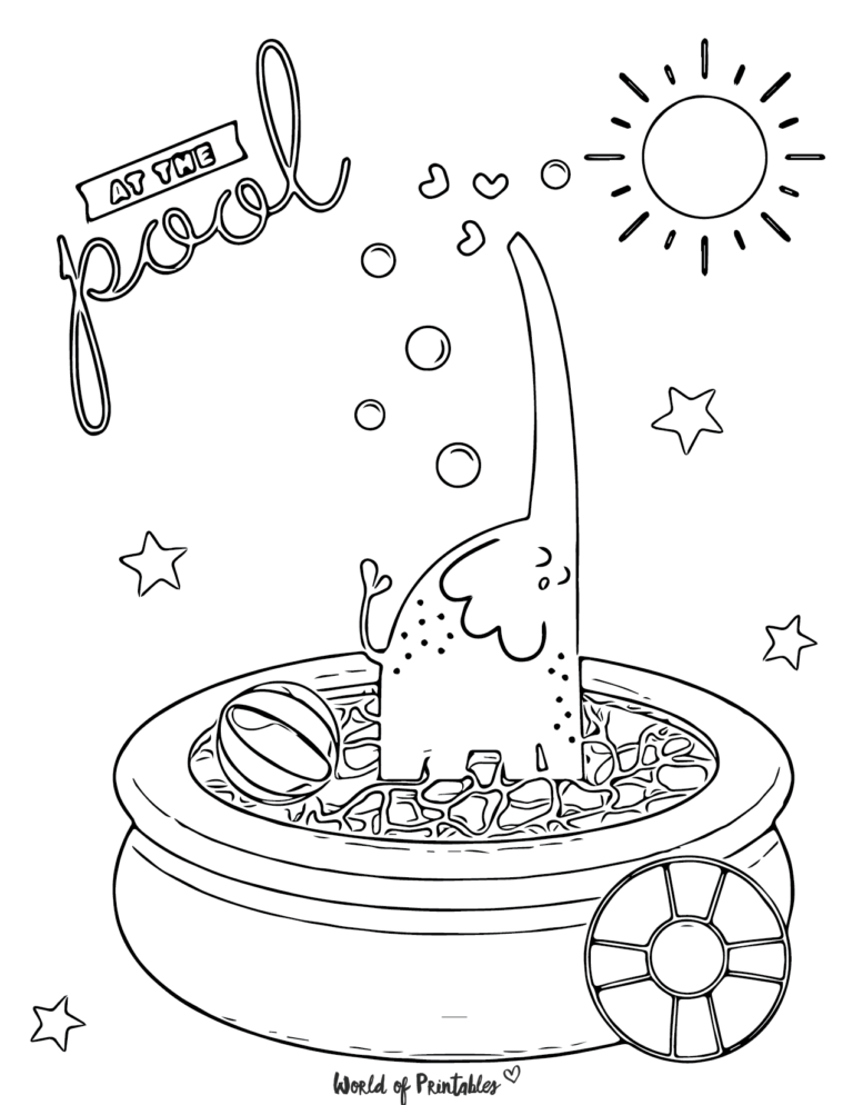 Elephant Coloring Pages - World of Printables