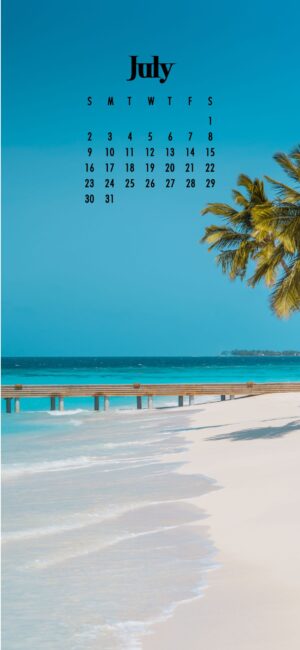 Beach July Wallpaper 2023