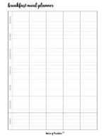 Breakfast Meal Planners - World of Printables