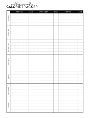 Free Printable Calorie Tracker - World of Printables