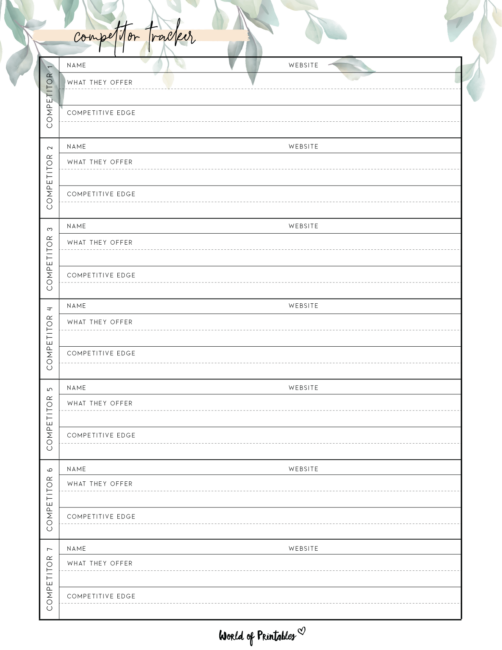 Competitor analysis template - 01