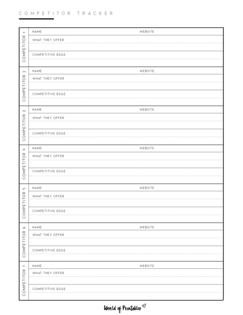 Competitor analysis template - 02