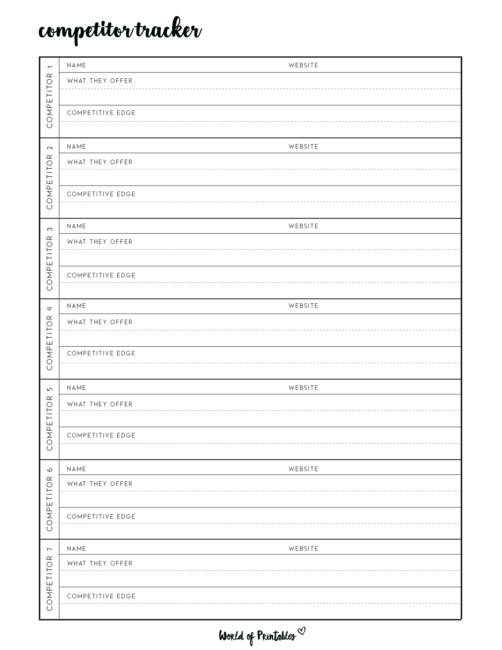 Competitor analysis template - 03