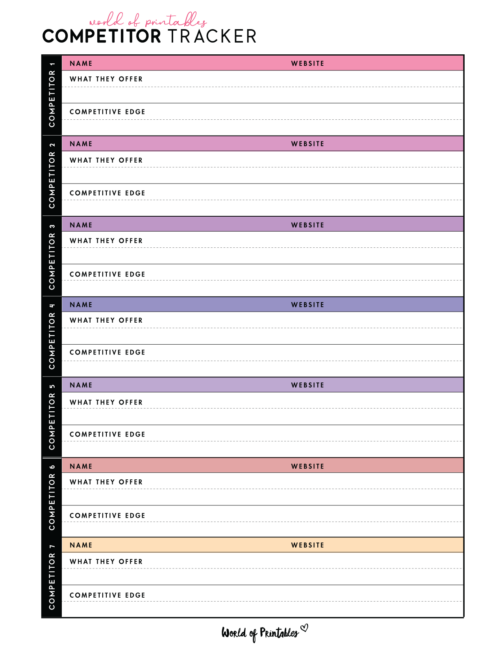 Competitor analysis template - 06