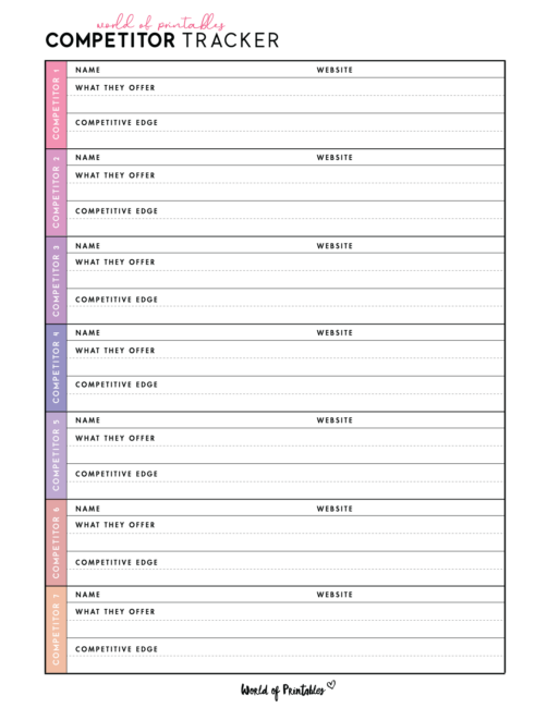 Competitor analysis template - 08