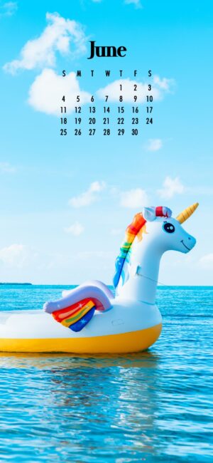 A unicorn floatie in the sea