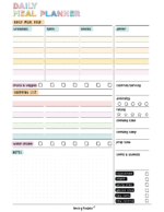 Daily Meal Planner Templates - World of Printables