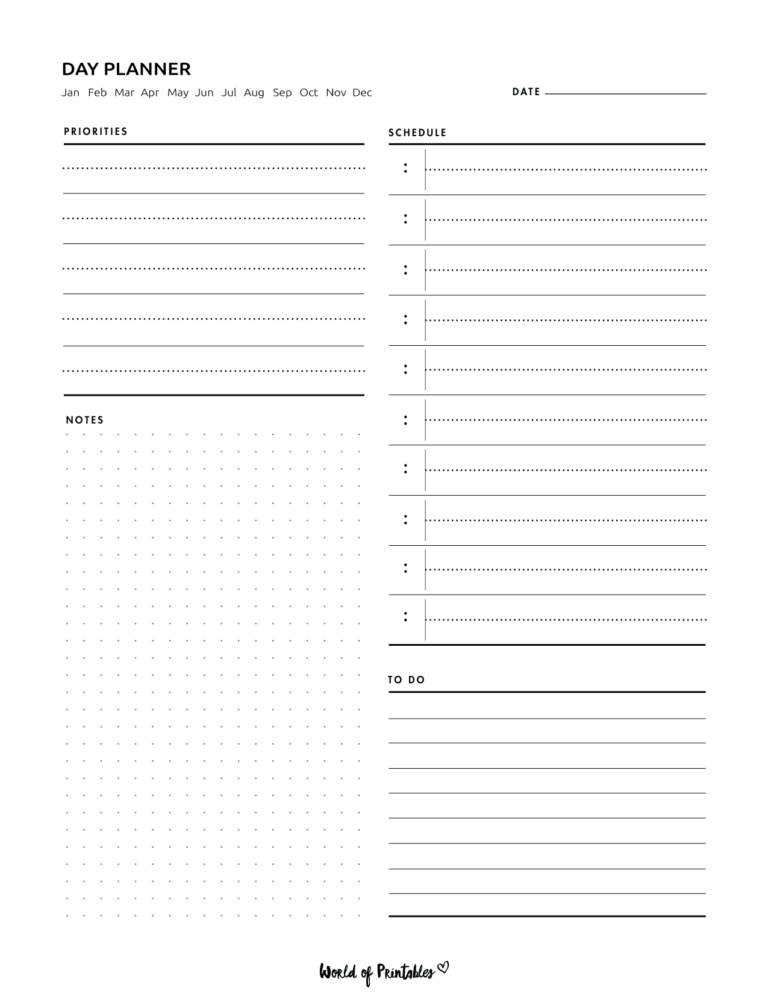 Download Daily Planner Templates PDF - World of Printables