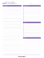 Daily Schedule Templates - World of Printables