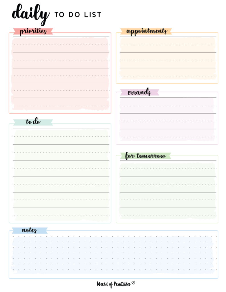 Daily to do list template - 17