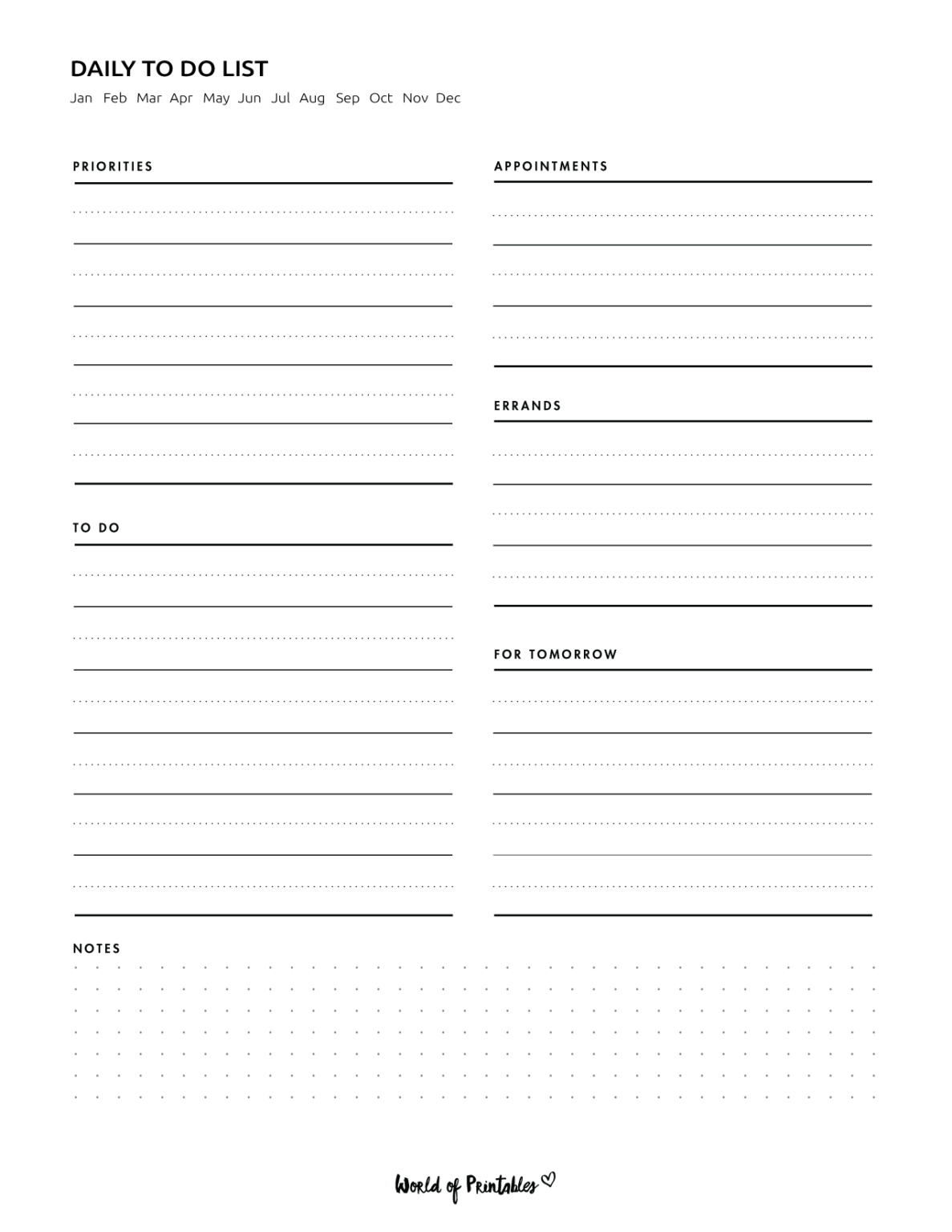 Daily To Do List Templates - World of Printables