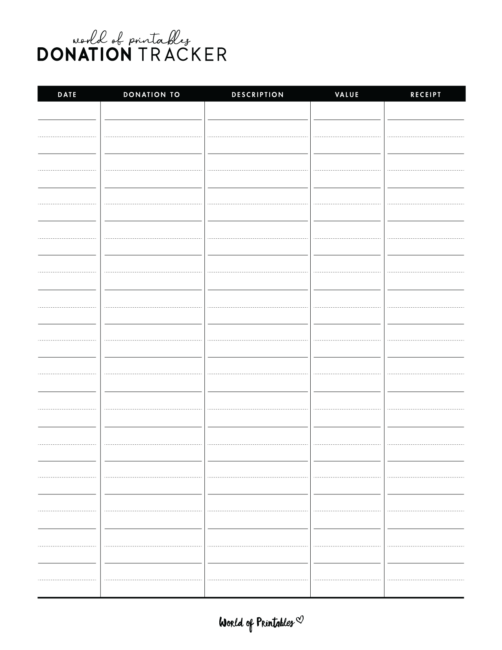 Donation tracker template - 5