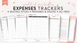 Expense Tracker Templates - World of Printables