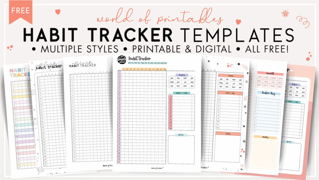 Free Printable Habit Tracker PDF - World of Printables