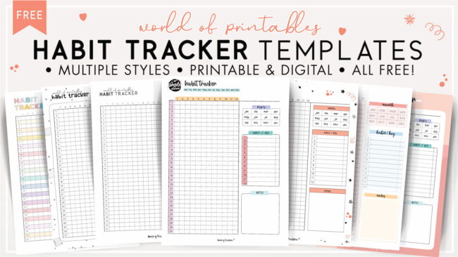 Habit tracker templates
