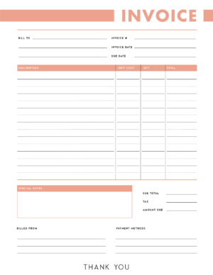 Free Invoice Templates PDF - World of Printables