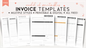 Free Invoice Templates PDF - World of Printables
