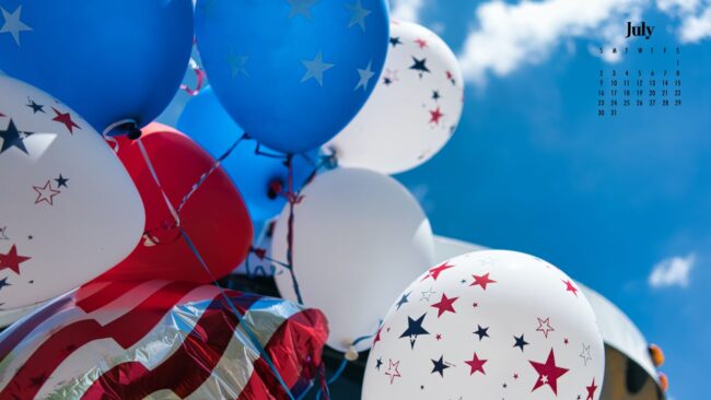 July 4th 2023 Calendar Wallpaper