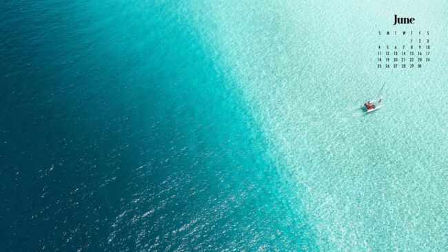 June Desktop Wallpaper of blue sea