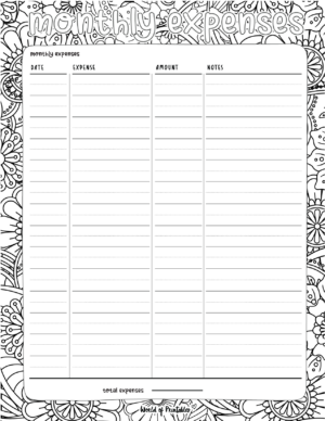 Expense Tracker Templates - World of Printables