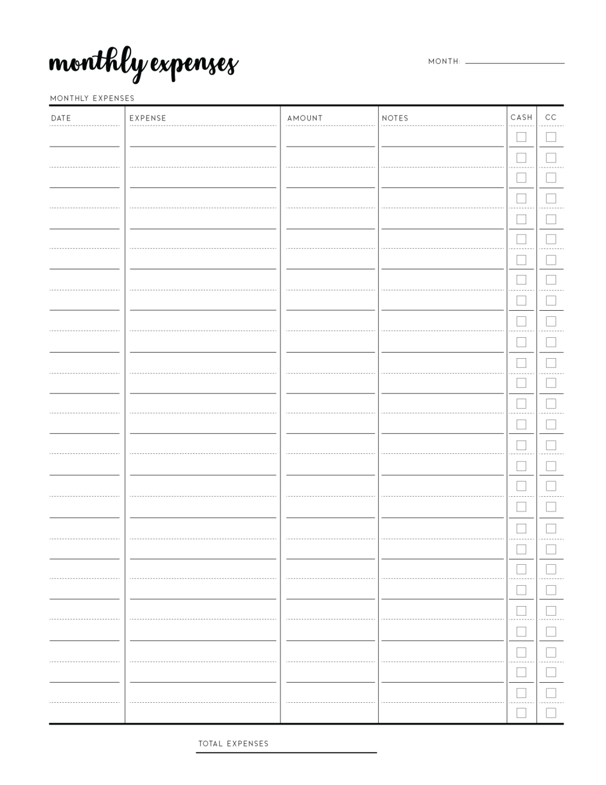 Expense Tracker Templates - World of Printables