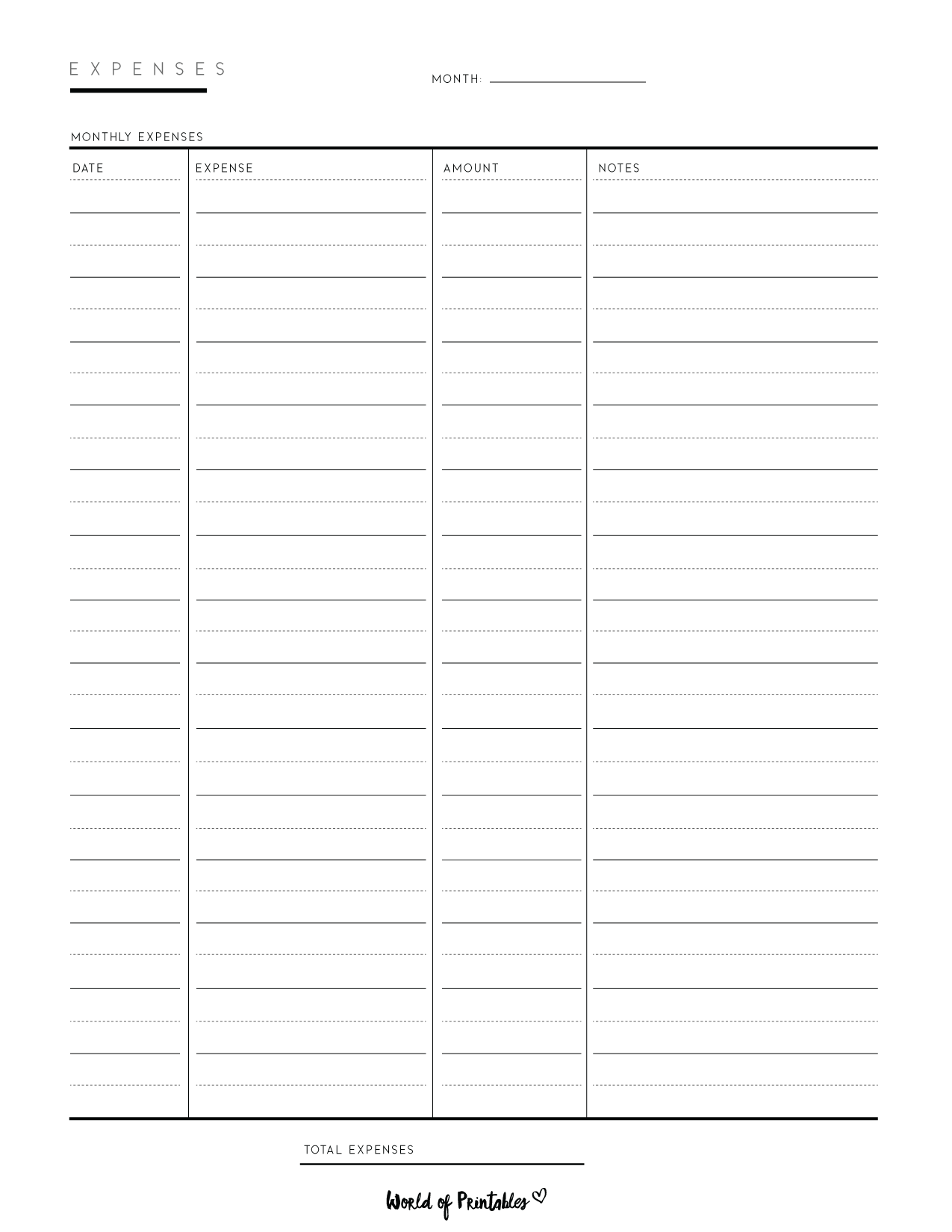 Expense Tracker Printable US Letter And A4 PDF Instant Download Lupon 