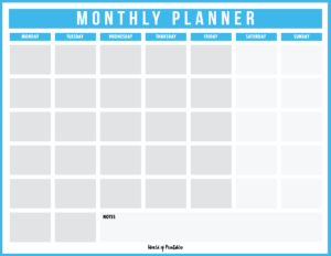 FREE Printable Monthly Planners - World of Printables