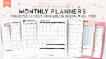 FREE Printable Monthly Planners - World of Printables