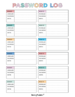 Password Logs - 25 Free Password Templates - World of Printables
