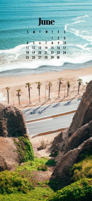 looking down on the beach from cliffs