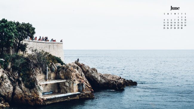 the cliff edge by the sea