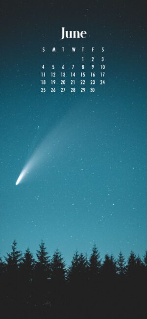 a comet through the night sky