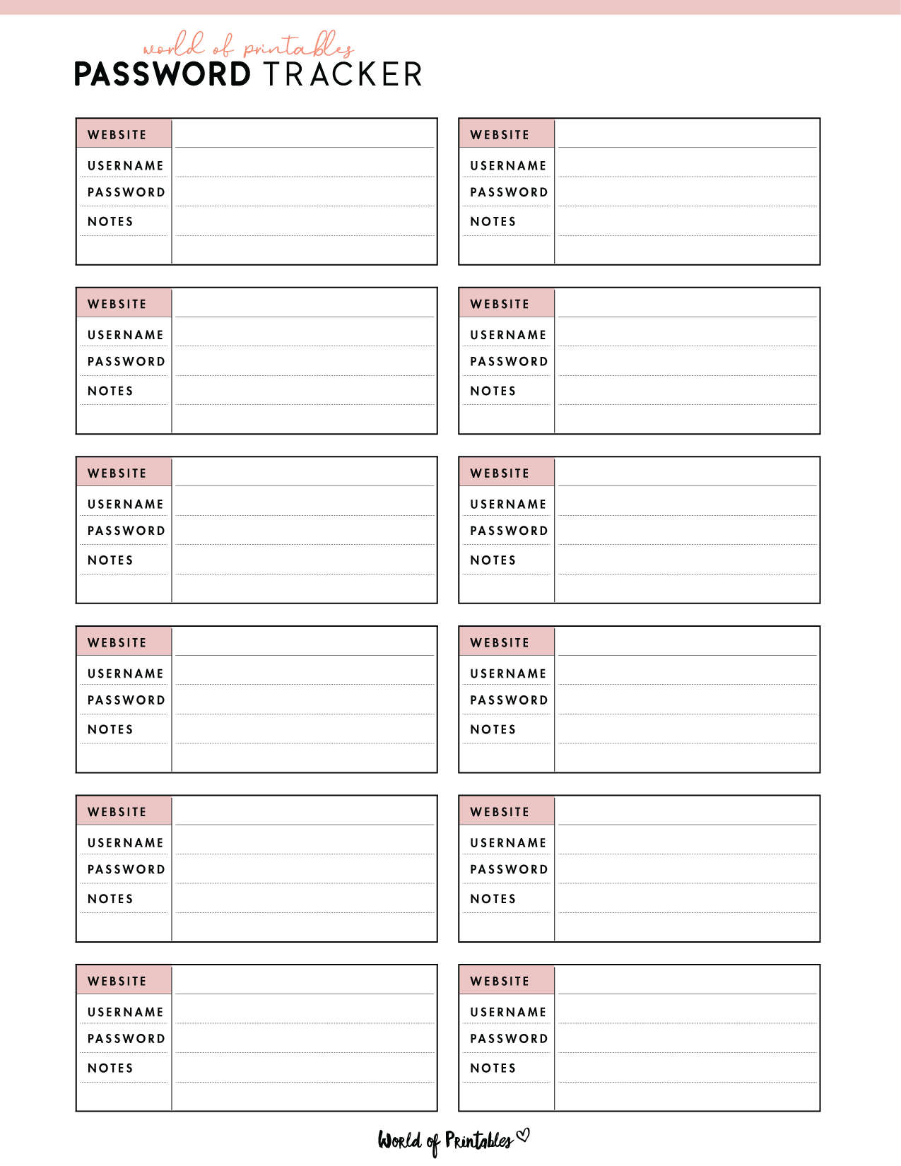 Password Tracker Password Tracker