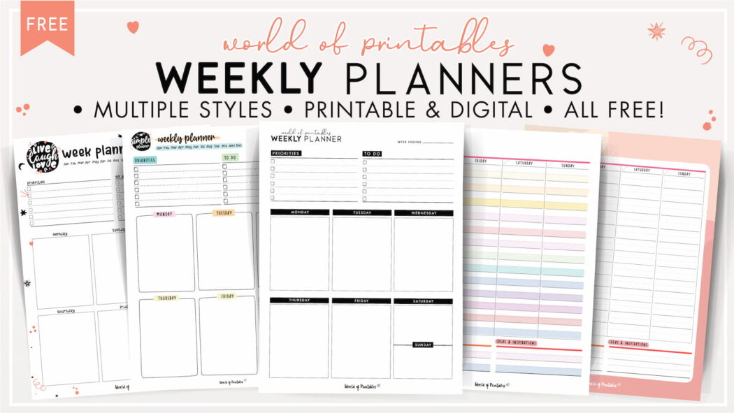 Weekly Planner Templates - World of Printables