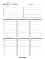 Weekly Planner Templates - World of Printables