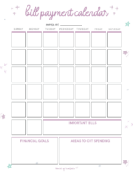 Free Bill Calendar | 20 Stylish Designs PDF - World of Printables