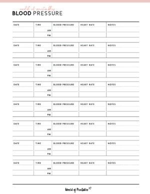 Blood Pressure Trackers - World of Printables