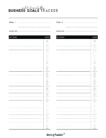 Business Goal Setting Worksheet PDF - World of Printables