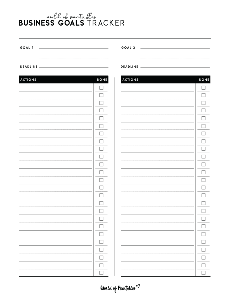 business goal setting template 2