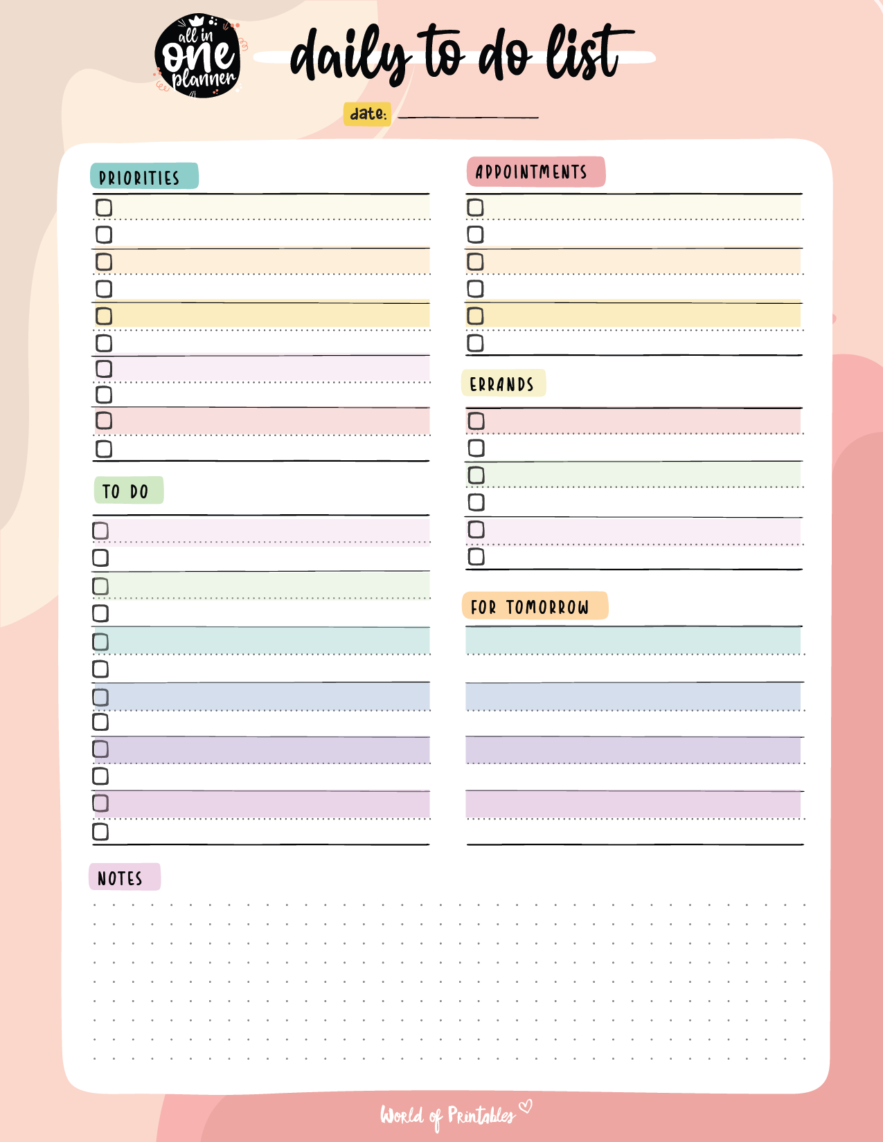 Daily To Do List Templates - World of Printables