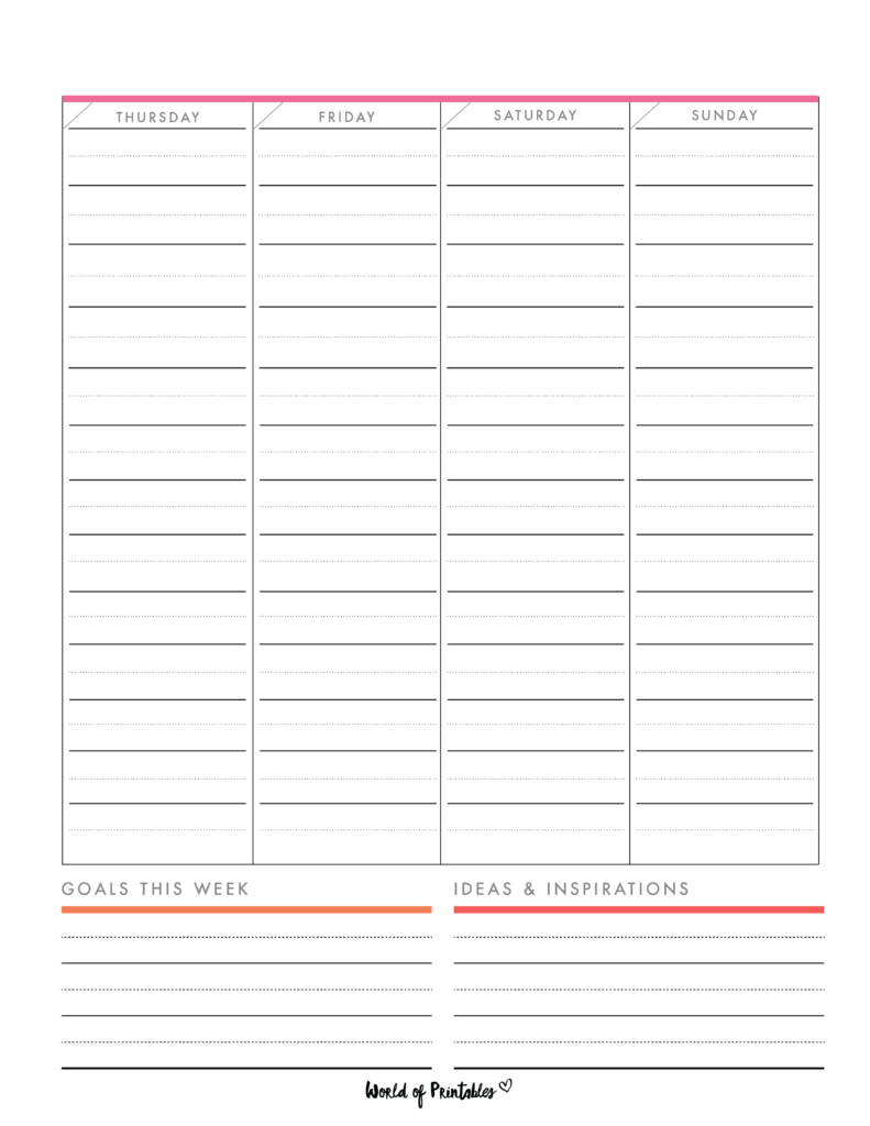 cute weekly planner template - page 2