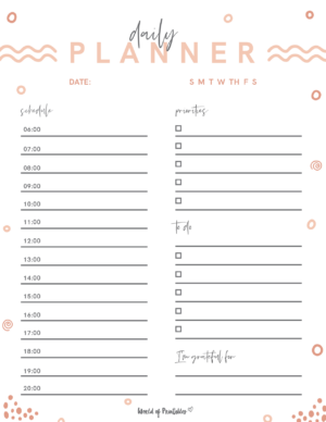 Download Daily Planner Templates PDF - World of Printables